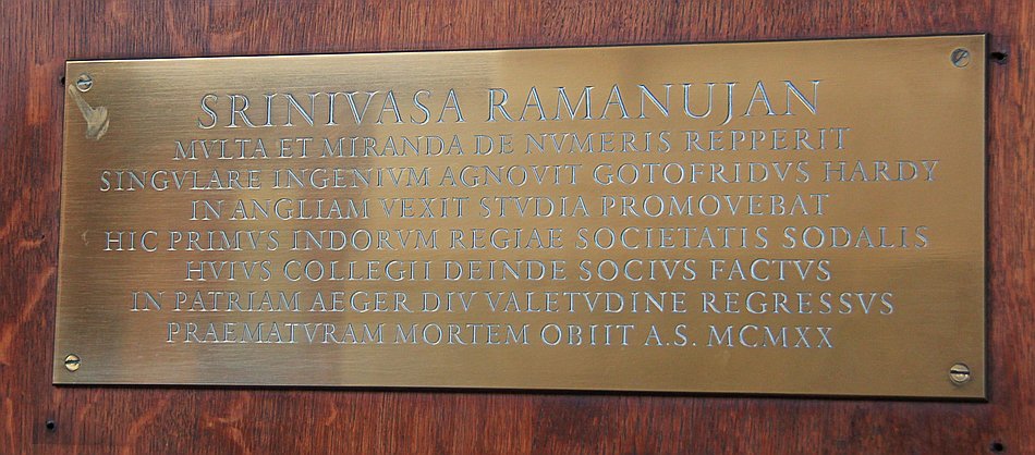 Srinivasa Ramanujan, FRS &nbsp; ஸ்ரீநிவாச ராமானுஜன்